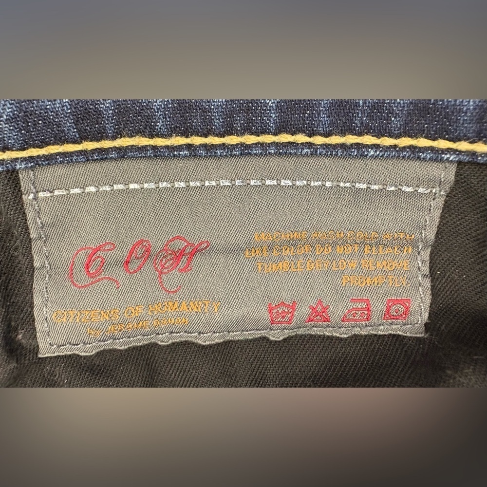 Citizens of Humanity Low Rise Dark Wash Jeans Size 29 - Picture 9 of 11